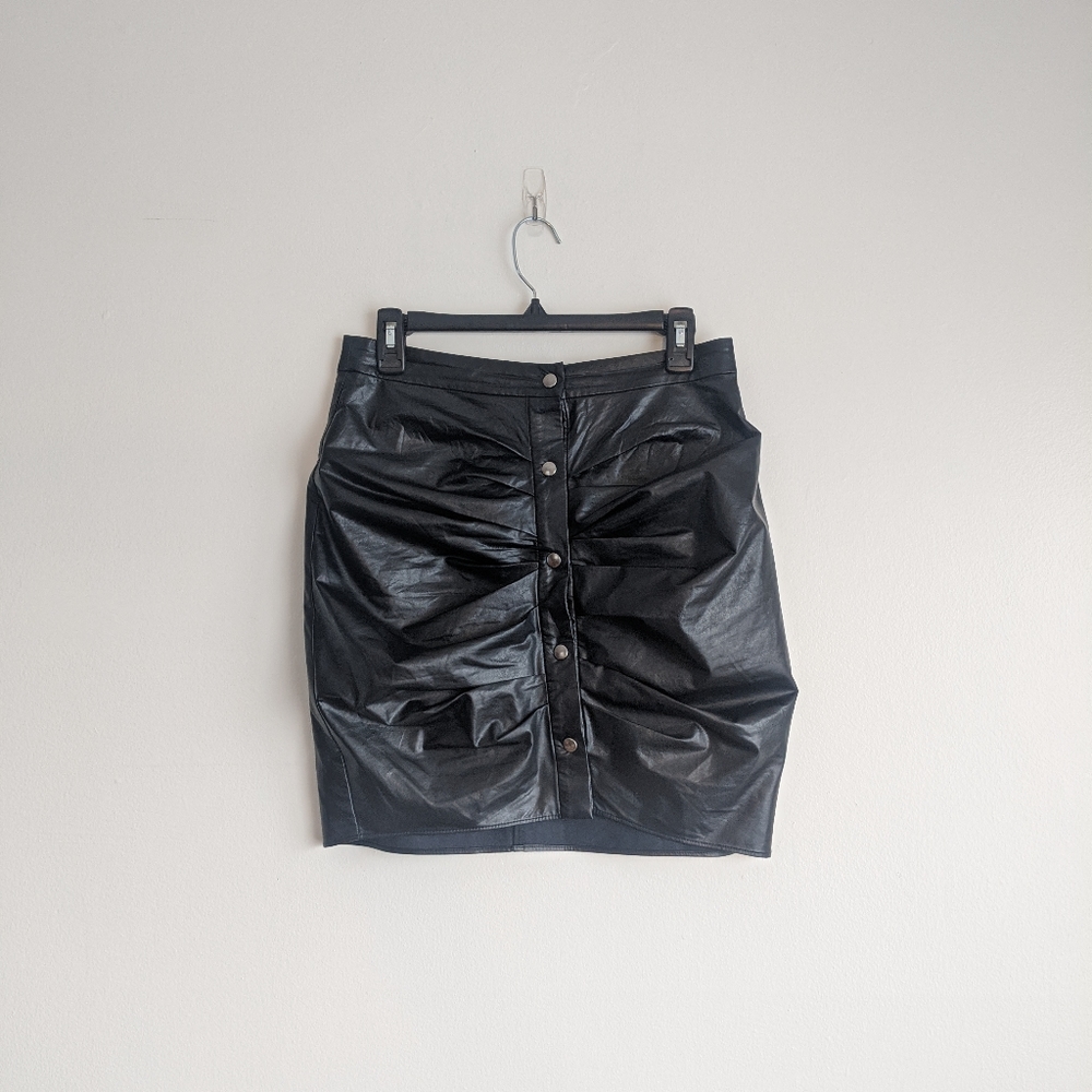 Isabel Marant vegan leather ruched mini